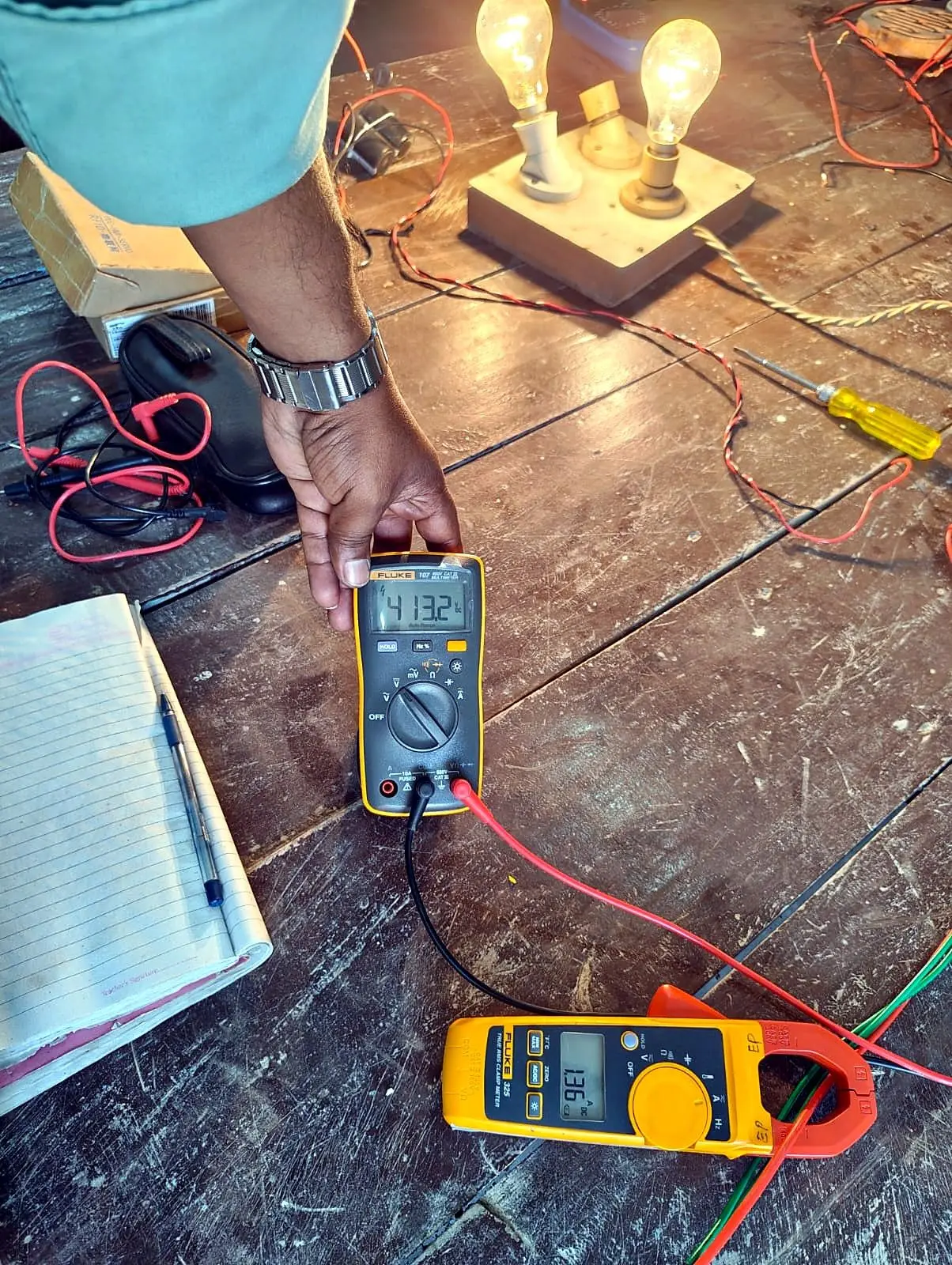 Electrical and load testing with meters
