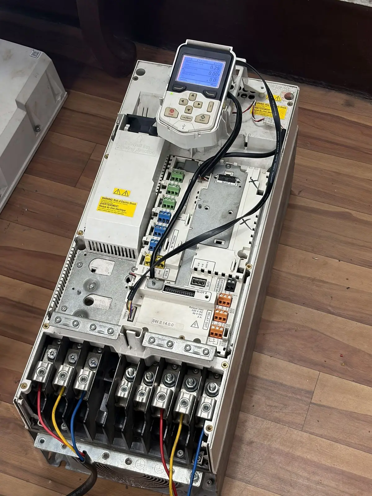 Servo drive on the test setup