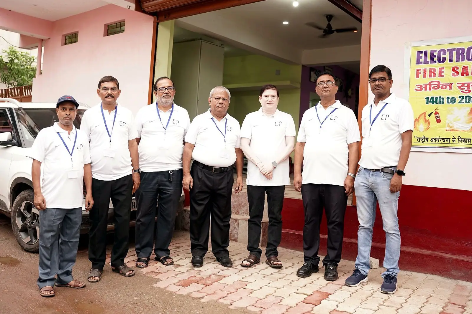 The Electronic Point team outside the Adityapur office
