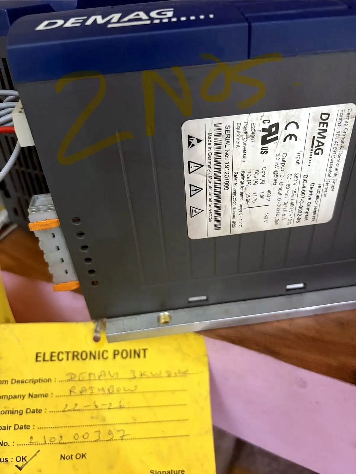 Drive with Electronic Point job card attached